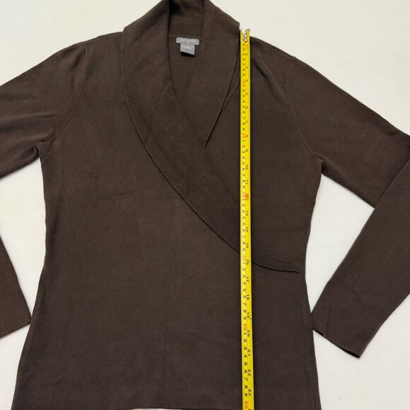 Pre-Owned Ann Taylor Women's Dark Brown Sweater V-Neck SZ Medium - Picture 3 of 6